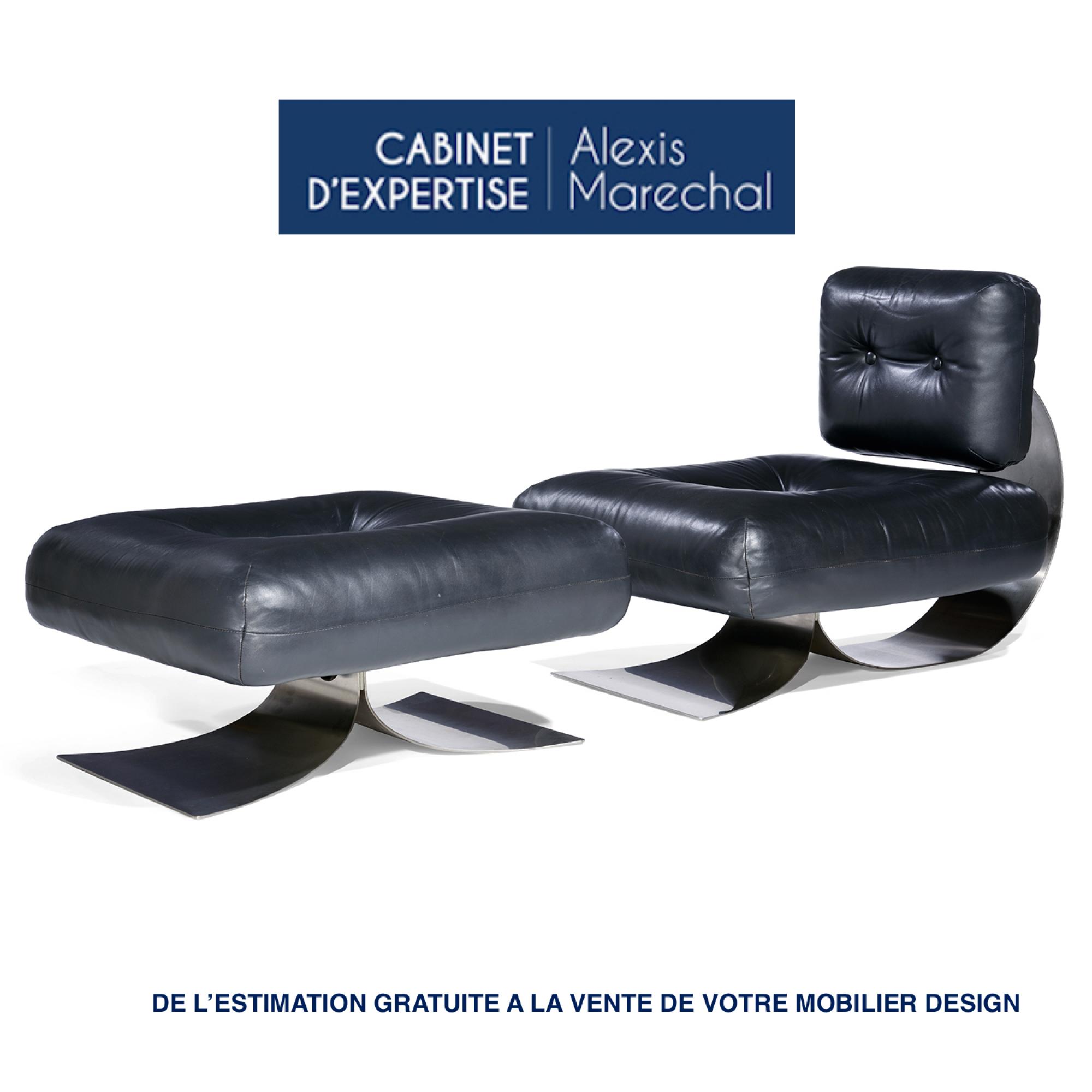  Royère Jean I Expertise fauteuil  Estimation luminaire table basse