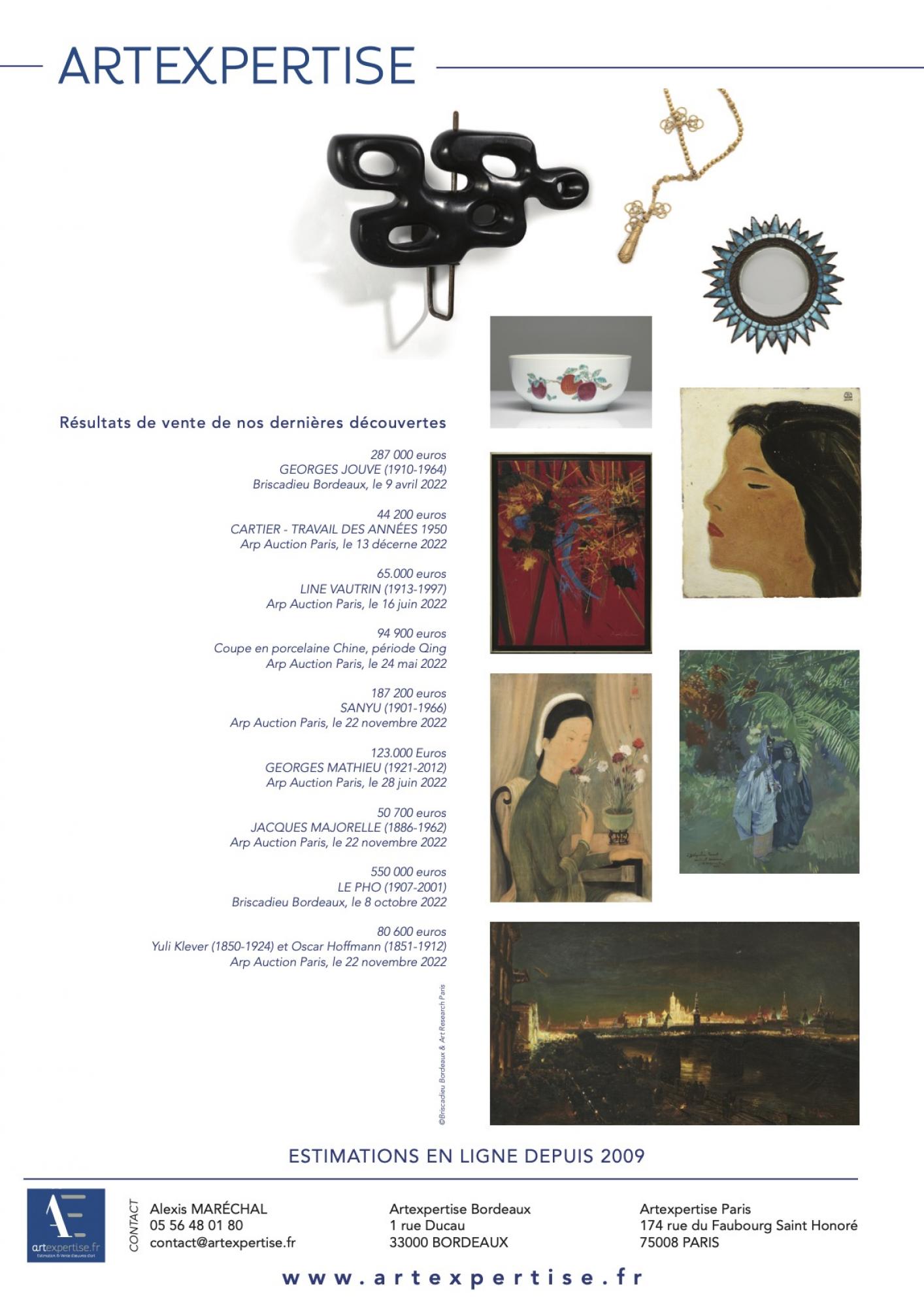 Artexpertise Paris Estimation gratuite tableau expertise objet d'art 